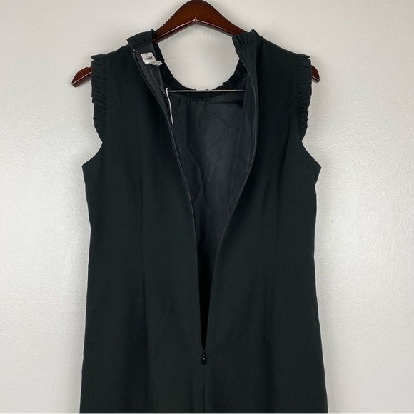 J. Crew Petite Ruffleneck Sleeveless Suiting Mini Dress Black Size 8P NWT - Picture 6 of 8